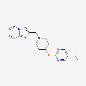 molecular formula C19H23N5O B2686475 2-[[4-(5-Ethylpyrimidin-2-yl)oxypiperidin-1-yl]methyl]imidazo[1,2-a]pyridine CAS No. 2380173-39-5