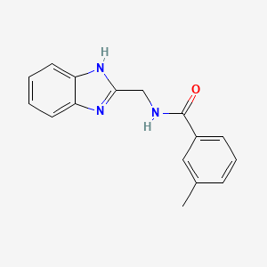 molecular formula C16H15N3O B2686484 N-(1H-1,3-benzodiazol-2-ylmethyl)-3-methylbenzamide CAS No. 850921-04-9