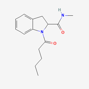 molecular formula C15H20N2O2 B2686527 N-methyl-1-pentanoylindoline-2-carboxamide CAS No. 1098107-38-0