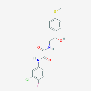 molecular formula C17H16ClFN2O3S B2686539 N-(3-chloro-4-fluorophenyl)-N'-{2-hydroxy-2-[4-(methylsulfanyl)phenyl]ethyl}ethanediamide CAS No. 1448043-31-9