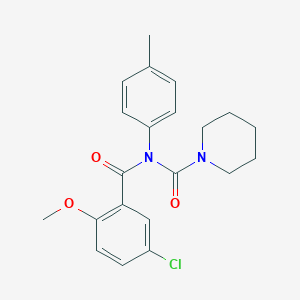 molecular formula C21H23ClN2O3 B2686560 N-(5-chloro-2-methoxybenzoyl)-N-(4-methylphenyl)piperidine-1-carboxamide CAS No. 899992-59-7