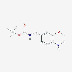 B2686567 tert-Butyl ((3,4-dihydro-2H-benzo[b][1,4]oxazin-7-yl)methyl)carbamate CAS No. 2219380-10-4