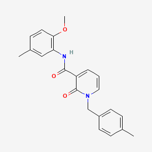 molecular formula C22H22N2O3 B2686578 N-(2-methoxy-5-methylphenyl)-1-[(4-methylphenyl)methyl]-2-oxo-1,2-dihydropyridine-3-carboxamide CAS No. 899991-56-1