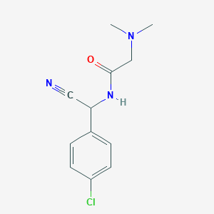 molecular formula C12H14ClN3O B2686584 N-[(4-Chlorophenyl)-cyanomethyl]-2-(dimethylamino)acetamide CAS No. 1645465-06-0