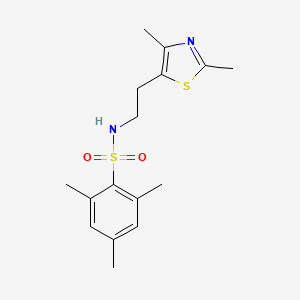 molecular formula C16H22N2O2S2 B2686592 N-(2-(2,4-dimethylthiazol-5-yl)ethyl)-2,4,6-trimethylbenzenesulfonamide CAS No. 873009-83-7