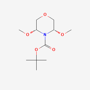 molecular formula C11H21NO5 B2686596 tert-butyl(3R,5S)-3,5-dimethoxymorpholine-4-carboxylate,cis CAS No. 2287236-88-6
