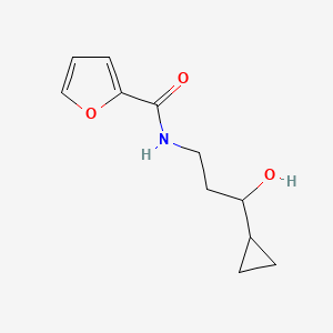 molecular formula C11H15NO3 B2686637 N-(3-cyclopropyl-3-hydroxypropyl)furan-2-carboxamide CAS No. 1396880-62-8