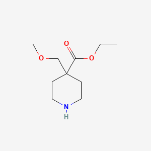 molecular formula C10H19NO3 B2686641 Ethyl 4-(methoxymethyl)piperidine-4-carboxylate CAS No. 1403233-64-6