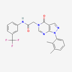 molecular formula C22H18F3N5O2 B2686642 2-(1-(2,3-dimethylphenyl)-4-oxo-1H-pyrazolo[3,4-d]pyrimidin-5(4H)-yl)-N-(3-(trifluoromethyl)phenyl)acetamide CAS No. 895023-52-6