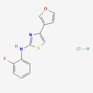 N-(2-fluorophenyl)-4-(furan-3-yl)thiazol-2-amine hydrochloride