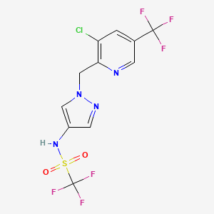 N-(1-{[3-chloro-5-(trifluoromethyl)-2-pyridinyl]methyl}-1H-pyrazol-4-yl)(trifluoro)methanesulfonamide