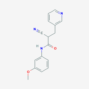 2-cyano-N-(3-methoxyphenyl)-3-pyridin-3-ylpropanamide