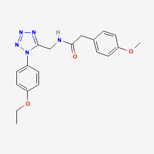 molecular formula C19H21N5O3 B2686669 N-{[1-(4-ethoxyphenyl)-1H-1,2,3,4-tetrazol-5-yl]methyl}-2-(4-methoxyphenyl)acetamide CAS No. 1005305-82-7