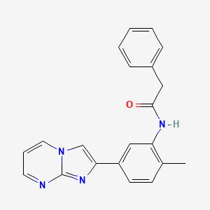 N-(5-(imidazo[1,2-a]pyrimidin-2-yl)-2-methylphenyl)-2-phenylacetamide