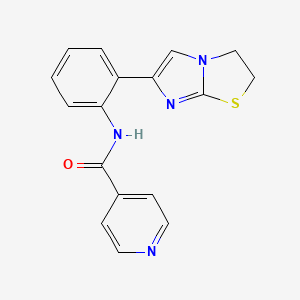 molecular formula C17H14N4OS B2686685 N-(2-(2,3-dihydroimidazo[2,1-b]thiazol-6-yl)phenyl)isonicotinamide CAS No. 2034473-48-6