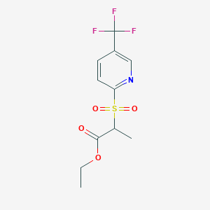 Ethyl 2-{[5-(trifluoromethyl)-2-pyridinyl]sulfonyl}propanoate