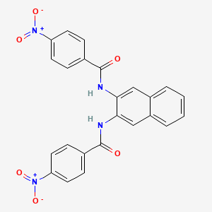 4-nitro-N-[3-[(4-nitrobenzoyl)amino]naphthalen-2-yl]benzamide