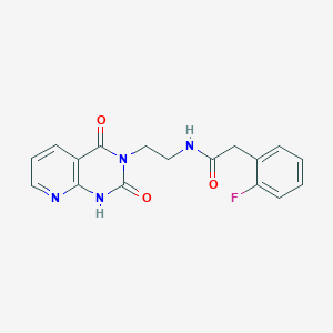 N-(2-(2,4-dioxo-1,2-dihydropyrido[2,3-d]pyrimidin-3(4H)-yl)ethyl)-2-(2-fluorophenyl)acetamide