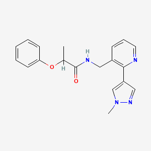 N-((2-(1-methyl-1H-pyrazol-4-yl)pyridin-3-yl)methyl)-2-phenoxypropanamide