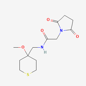 2-(2,5-dioxopyrrolidin-1-yl)-N-((4-methoxytetrahydro-2H-thiopyran-4-yl)methyl)acetamide