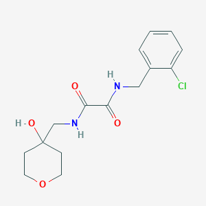 molecular formula C15H19ClN2O4 B2686707 N-[(2-chlorophenyl)methyl]-N'-[(4-hydroxyoxan-4-yl)methyl]ethanediamide CAS No. 1351618-28-4