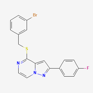 4-[(3-Bromobenzyl)thio]-2-(4-fluorophenyl)pyrazolo[1,5-a]pyrazine