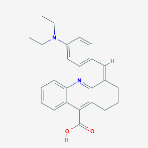 4-{[4-(Diethylamino)phenyl]methylidene}-1,2,3,4-tetrahydroacridine-9-carboxylic acid
