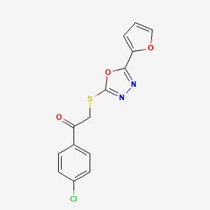 1-(4-Chlorophenyl)-2-{[5-(2-furyl)-1,3,4-oxadiazol-2-yl]sulfanyl}-1-ethanone