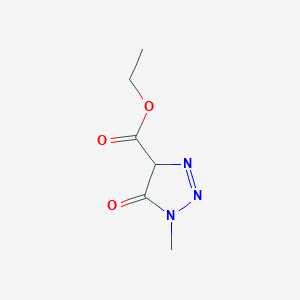 molecular formula C6H9N3O3 B2686725 ethyl1-methyl-5-oxo-4,5-dihydro-1H-1,2,3-triazole-4-carboxylate CAS No. 2639625-62-8