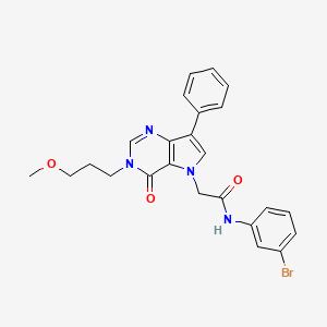 B2686762 N-(3-bromophenyl)-2-[3-(3-methoxypropyl)-4-oxo-7-phenyl-3,4-dihydro-5H-pyrrolo[3,2-d]pyrimidin-5-yl]acetamide CAS No. 1251552-67-6