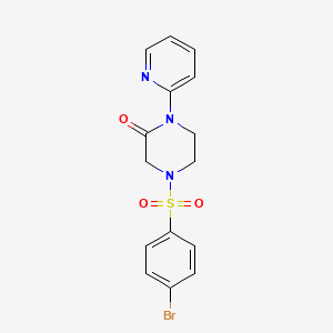 4-((4-Bromophenyl)sulfonyl)-1-(pyridin-2-yl)piperazin-2-one