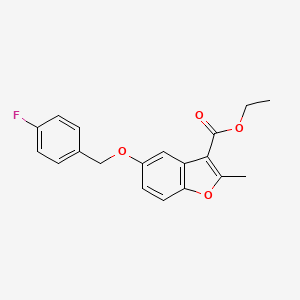 Ethyl 5-[(4-fluorophenyl)methoxy]-2-methyl-1-benzofuran-3-carboxylate