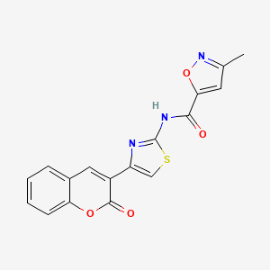 3-methyl-N-(4-(2-oxo-2H-chromen-3-yl)thiazol-2-yl)isoxazole-5-carboxamide