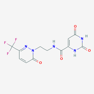 2,4-Dioxo-N-[2-[6-oxo-3-(trifluoromethyl)pyridazin-1-yl]ethyl]-1H-pyrimidine-6-carboxamide