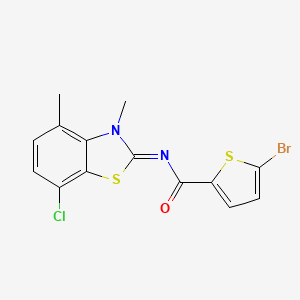 (Z)-5-bromo-N-(7-chloro-3,4-dimethylbenzo[d]thiazol-2(3H)-ylidene)thiophene-2-carboxamide