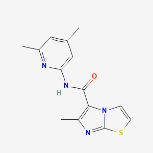 molecular formula C14H14N4OS B2686811 N-(4,6-dimethylpyridin-2-yl)-6-methylimidazo[2,1-b][1,3]thiazole-5-carboxamide CAS No. 478066-33-0