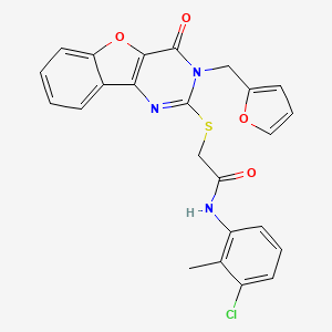 N-(3-chloro-2-methylphenyl)-2-{[3-(2-furylmethyl)-4-oxo-3,4-dihydro[1]benzofuro[3,2-d]pyrimidin-2-yl]thio}acetamide
