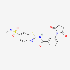 N-(6-(N,N-dimethylsulfamoyl)benzo[d]thiazol-2-yl)-3-(2,5-dioxopyrrolidin-1-yl)benzamide