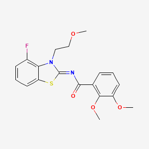 molecular formula C19H19FN2O4S B2686849 (E)-N-(4-fluoro-3-(2-methoxyethyl)benzo[d]thiazol-2(3H)-ylidene)-2,3-dimethoxybenzamide CAS No. 895444-31-2