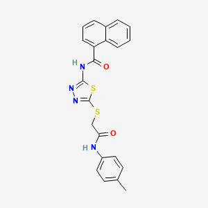 N-(5-((2-oxo-2-(p-tolylamino)ethyl)thio)-1,3,4-thiadiazol-2-yl)-1-naphthamide