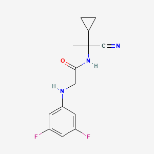molecular formula C14H15F2N3O B2686858 N-(1-cyano-1-cyclopropylethyl)-2-[(3,5-difluorophenyl)amino]acetamide CAS No. 1210134-15-8