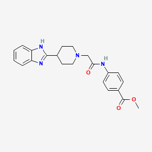 molecular formula C22H24N4O3 B2686859 methyl 4-(2-(4-(1H-benzo[d]imidazol-2-yl)piperidin-1-yl)acetamido)benzoate CAS No. 605625-61-4