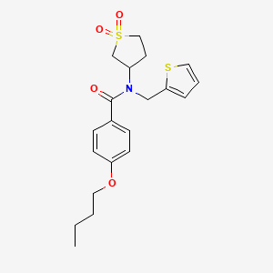 4-butoxy-N-(1,1-dioxidotetrahydrothiophen-3-yl)-N-(thiophen-2-ylmethyl)benzamide