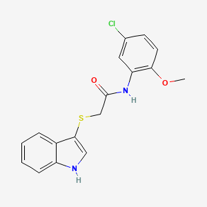 2-((1H-indol-3-yl)thio)-N-(5-chloro-2-methoxyphenyl)acetamide