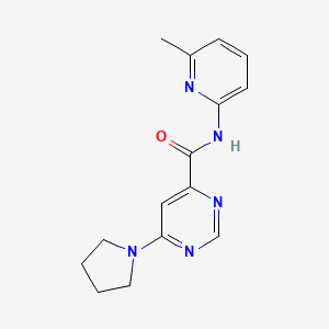 molecular formula C15H17N5O B2686883 N-(6-methylpyridin-2-yl)-6-(pyrrolidin-1-yl)pyrimidine-4-carboxamide CAS No. 2034618-45-4