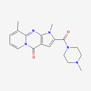 molecular formula C18H21N5O2 B2686902 1,9-dimethyl-2-(4-methylpiperazine-1-carbonyl)pyrido[1,2-a]pyrrolo[2,3-d]pyrimidin-4(1H)-one CAS No. 864854-69-3