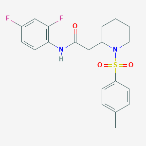 molecular formula C20H22F2N2O3S B2686913 N-(2,4-difluorophenyl)-2-(1-tosylpiperidin-2-yl)acetamide CAS No. 941955-26-6