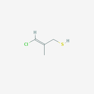 molecular formula C4H7ClS B2686914 3-Chloro-2-methylprop-2-ene-1-thiol CAS No. 57466-64-5