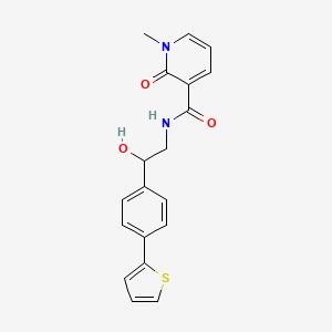 molecular formula C19H18N2O3S B2686916 N-{2-hydroxy-2-[4-(thiophen-2-yl)phenyl]ethyl}-1-methyl-2-oxo-1,2-dihydropyridine-3-carboxamide CAS No. 2380188-34-9