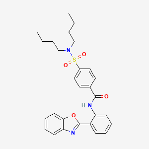 molecular formula C28H31N3O4S B2686923 N-[2-(1,3-benzoxazol-2-yl)phenyl]-4-(dibutylsulfamoyl)benzamide CAS No. 683770-47-0